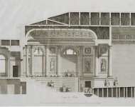 Kolpakov Ivan Ivanovich Cross-Section of the Auditorium of the Hermitage Theatre with Part of Foyer and Stage  - Hermitage